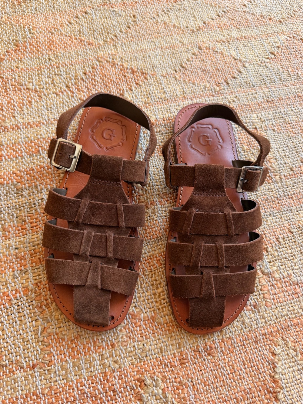 Grenson Quincy Suede Leather Sandals Men’s 7-8 - Picture 3 of 12